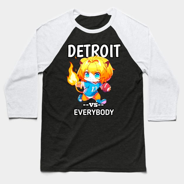 Detroit vs Everybody Baseball T-Shirt by MaystarUniverse